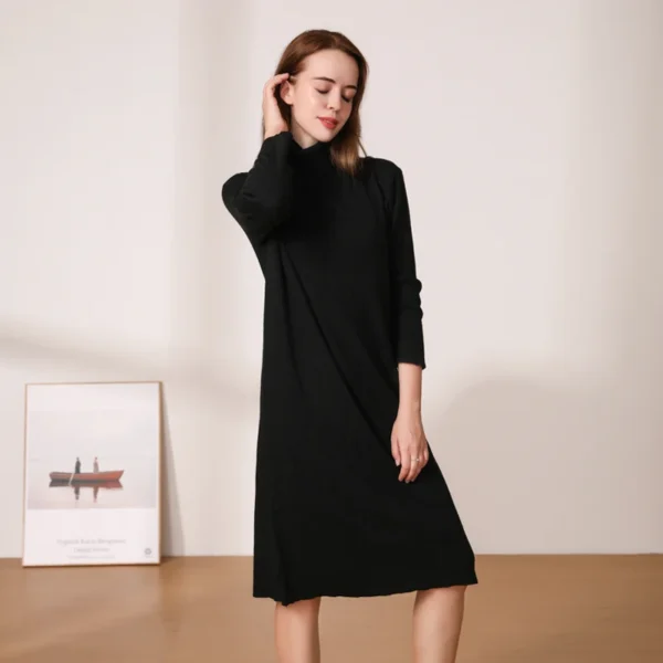 Sweater Dress Women Winter Elegant Tight Casual - Image 2