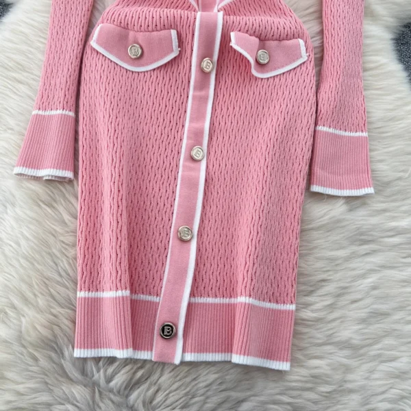 YuooMuoo Women Dress 2025 O-neck Knitted Sweater Bodycon Mini - Image 6