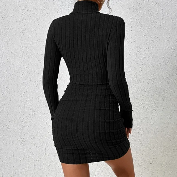Sweater Dress Turtleneck Long Sleeve Sexy Bodycon - Image 4