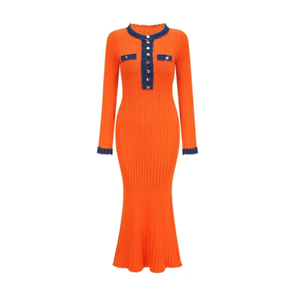 Sweater Dress - Sexy Ribbed Long Sleeve Bodycon Style - Image 5