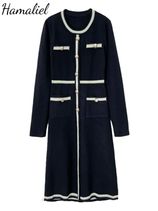 Sweater Dress Long Sleeve Bodycon Mini Knee-Length - Image 4