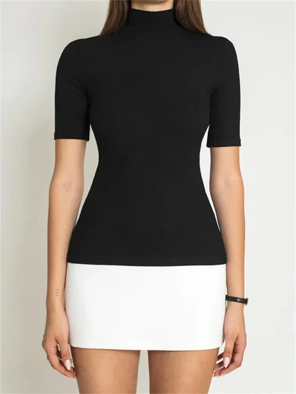 Tossy Contrast Patchwork Mini Dress Casual High Waist Bodycon - Image 2