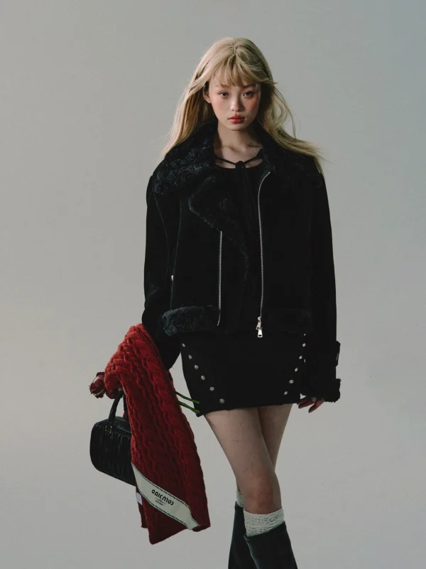 Sweater Dress Black Long Sleeved Slim Fit Autumn Winter - Image 3
