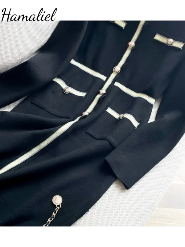 Sweater Dress Long Sleeve Bodycon Mini Knee-Length - Image 6