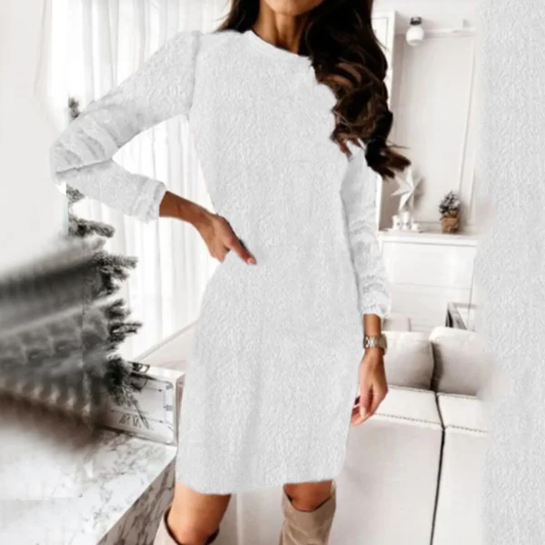 Women’s Sweater Dress, Loose Fit, Long Sleeve, Warm