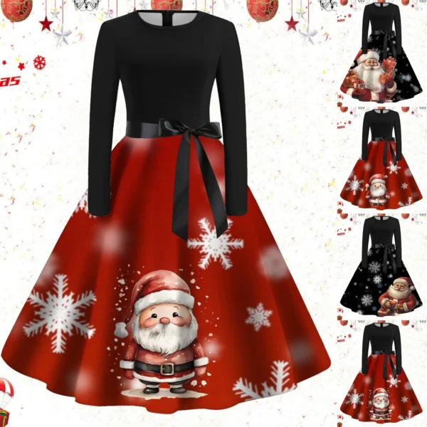 Sweater Dress Off Shoulder Printed Plus Size - Image 5
