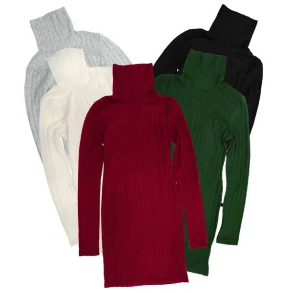 Sweater Dress Turtleneck Long Sleeve Sexy Bodycon - Image 6