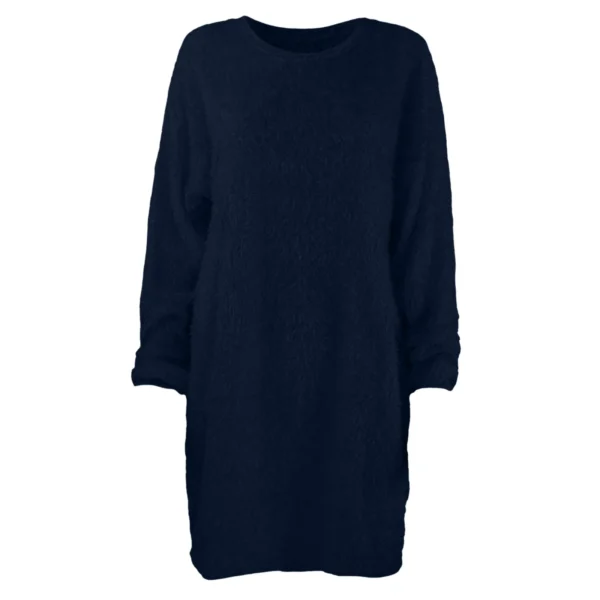 Women’s Oversized Sweater Dress, Lantern Sleeve - Image 5