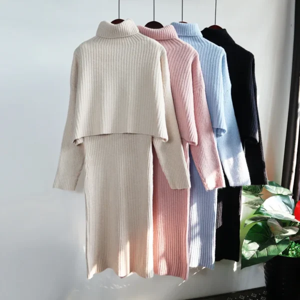 Sweater Dress: Two-Piece Set Winter Style for Women - Image 6