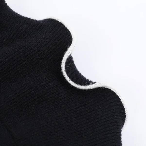 Sweater Dress Long Sleeve Black Casual Chic Dress - Image 6