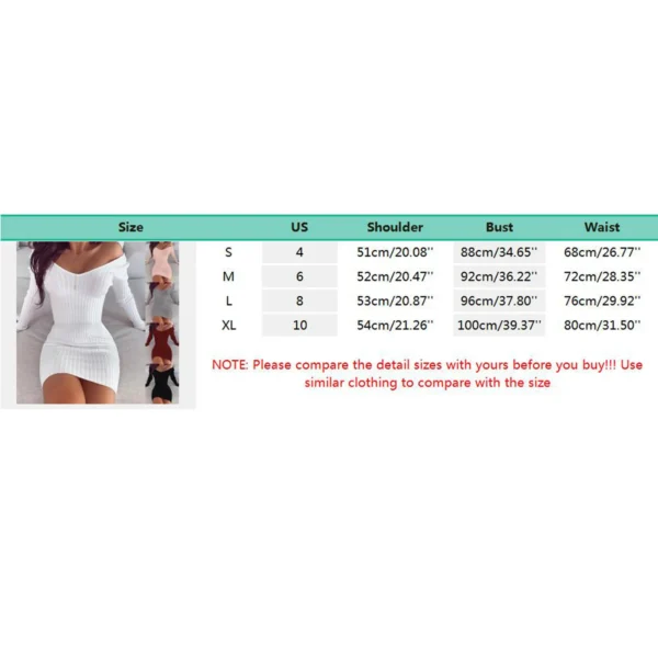 Sweater Dress: Off Shoulder Bodycon Long Sleeve Mini - Image 6